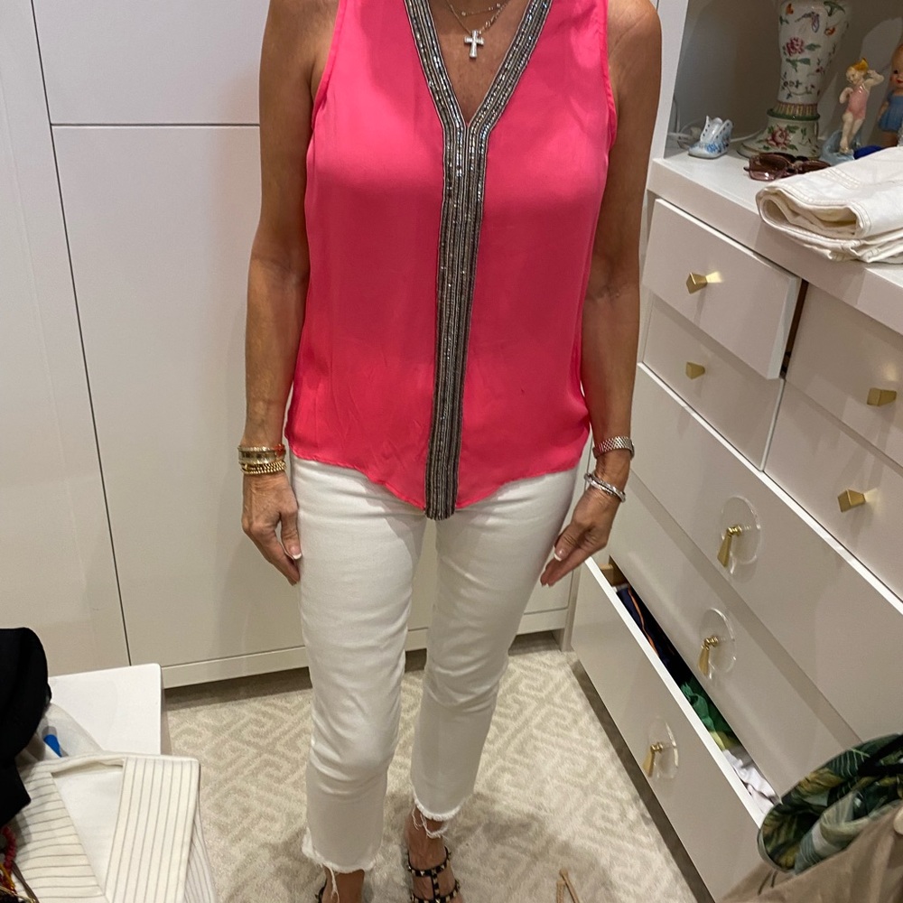 Parker Silk top with sequin